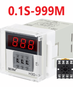 Rele Temporizador con Entrada 220VAC, Rango de Tiempo 99.9S~999M
