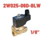 1/8″ Electrovalvula Para Gas, Agua, Aceite y Aire, 2W025-06D-BLW