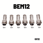 Conector de Aviacion GX12 de 2 a 7 Pines, BEM12-__