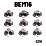 Conector de Aviacion GX16 de 2 a 10 Pines, BEM16-__