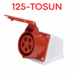Enchufe Hembra Sobreponer Monofásico Industrial 32A 5P IP44 TOSUN