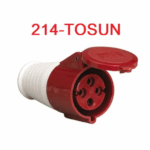 Enchufe Hembra Aereo Trifasico Rojo 4x16A 214-TOSUN