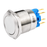 Pulsador Metálico Plano Ø22 mm NO+NC
